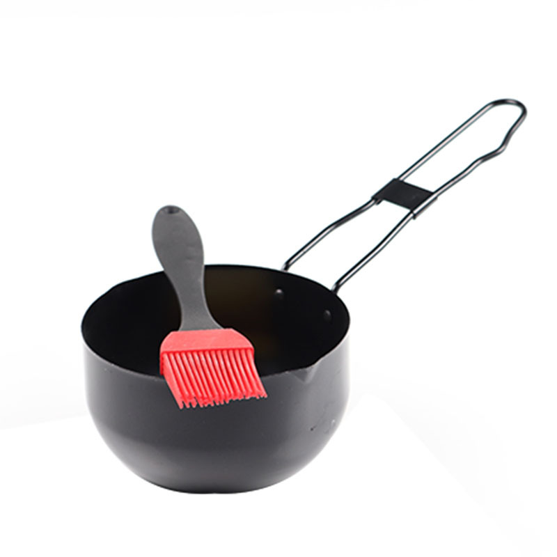 En stock antiadherente aceite olla barbacoa horno aceite tazón barbacoa condimento tazón antiadherente salsa de soja olla aceite de silicona cepillo traje