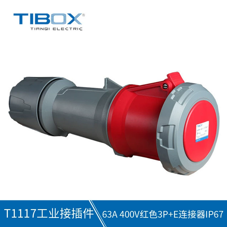 Соединитель ИП67 штепсельной вилки 63 А400В3П + е соединителя ТИБОС промышленный делает соединитель водостойким для этапа