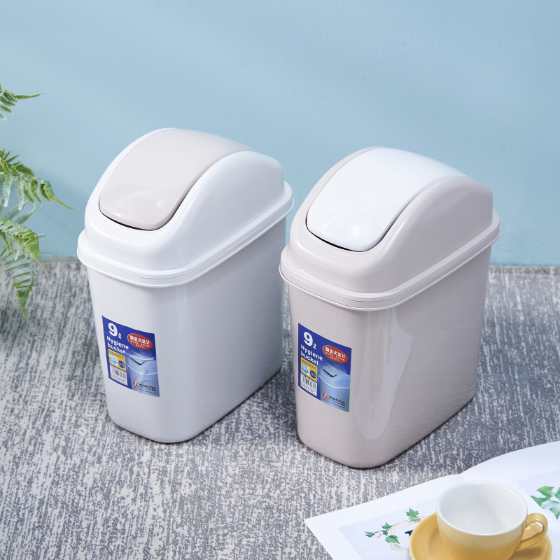 Wanshole 2801 Flip-top Trash Can Swing Lid Sanitary Bucket Plastic Storage Bucket Tea Bucket Indoor Home Kitchen Wanshole 2801 Flip-top Trash Can Swing Lid Sanitary Bucket Plastic Storage Bucket Tea Bucket Indoor Home Kitchen