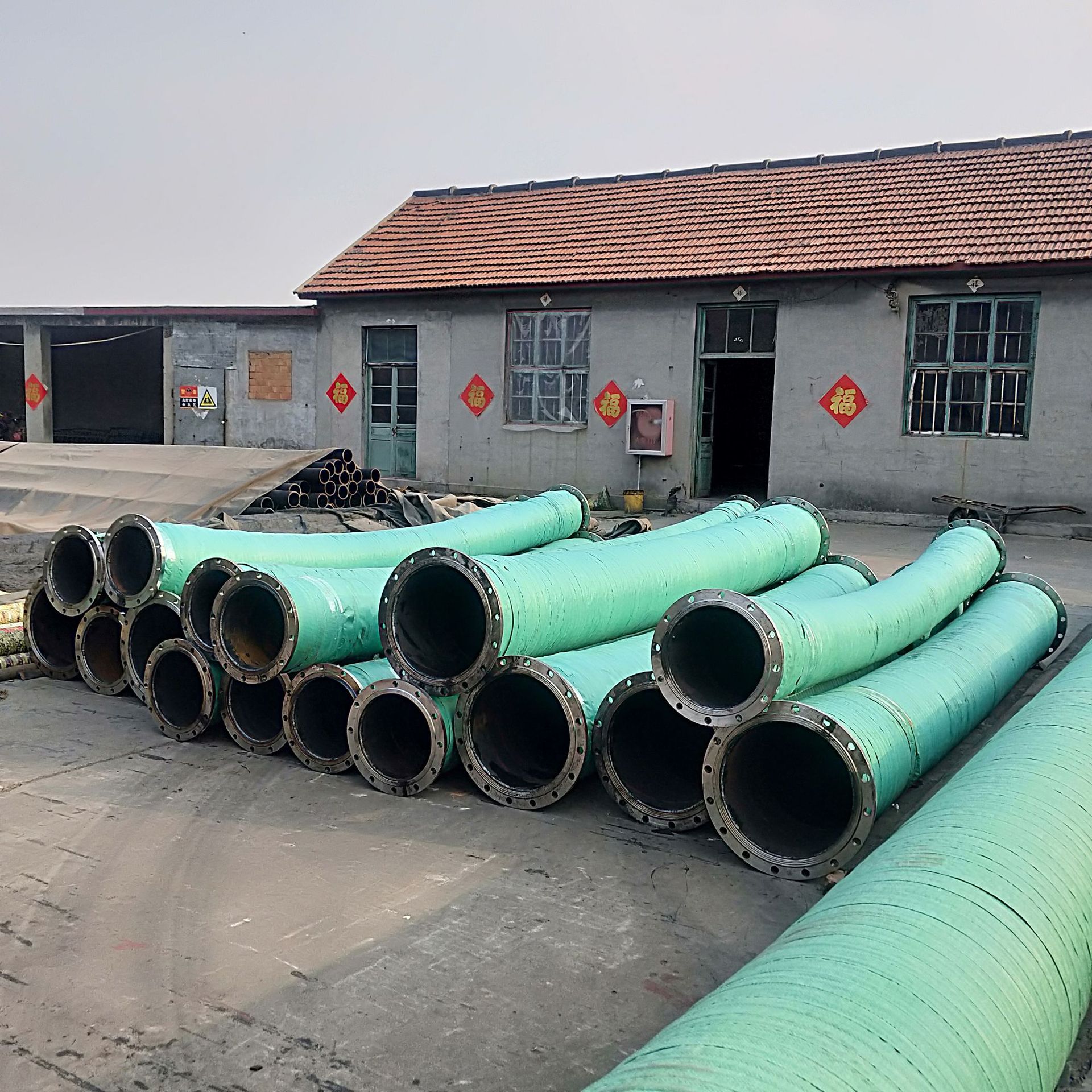 钢丝骨架大口径橡胶管 吸排污水胶管农业灌溉专用橡胶钢丝法兰管