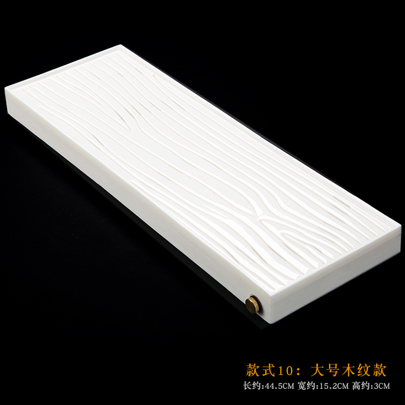 Winjiang dehua bandeja de té de porcelana blanca juego de té de cerámica bandeja de té doméstica té mar rectangular gran mesa de té estilo japonés bandeja de té seco