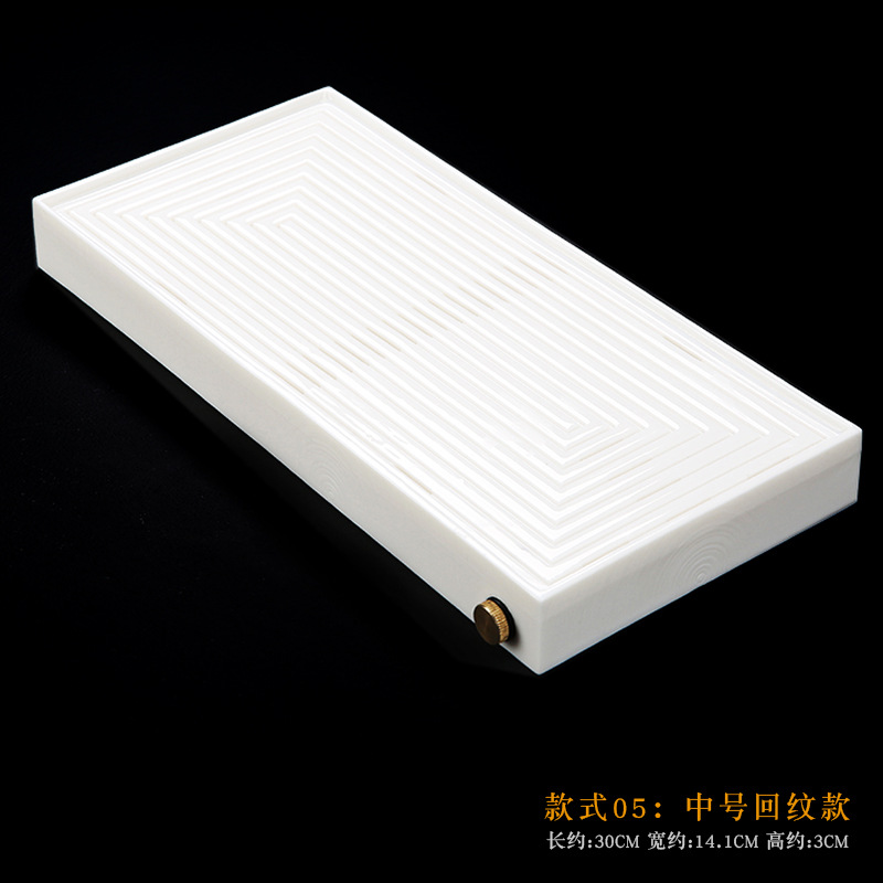 Bandeja de té de porcelana blanca Winjiang olla doméstica juego de té de Kung Fu té arte bandeja de té mesa de té seca cerámica estilo japonés bandeja de té seco
