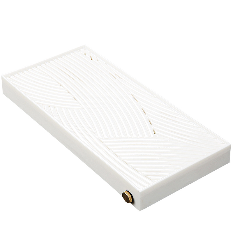 Winjiang dehua bandeja de té de porcelana blanca juego de té de cerámica bandeja de té doméstica té mar rectangular gran mesa de té estilo japonés bandeja de té seco