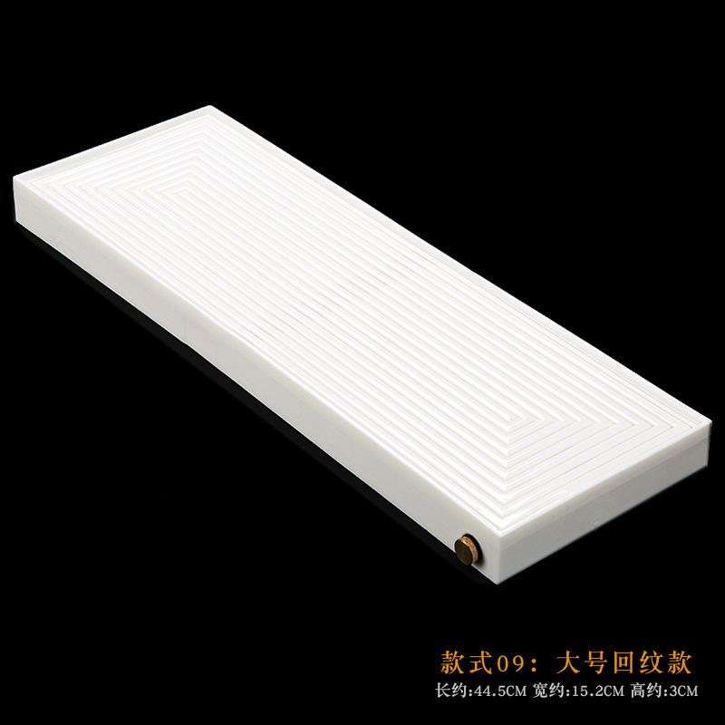Winjiang dehua bandeja de té de porcelana blanca juego de té de cerámica bandeja de té doméstica té mar rectangular gran mesa de té estilo japonés bandeja de té seco