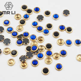 金属包边平底钻 圆形时尚包边烫钻 厂家直供服装鞋面包边钻