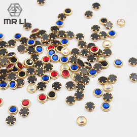 服饰服装彩色玻璃烫钻烫图 常规包边钻供应 批发鞋面包边钻