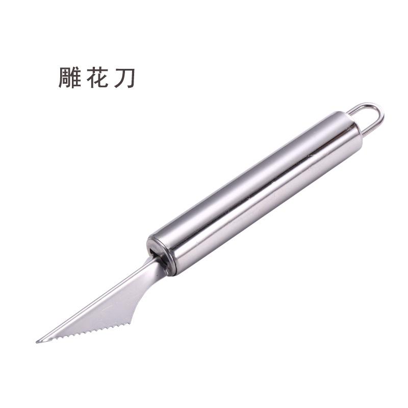 Suministros de cocina cuchillo de talla de acero inoxidable cuchillo de patata queso pala corer fruta dispositivo de excavación abrebotellas