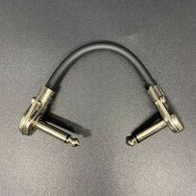 供应 6.35吉他线效果器连接线 扁头镀银吉他黑色连接线30CM15CM线