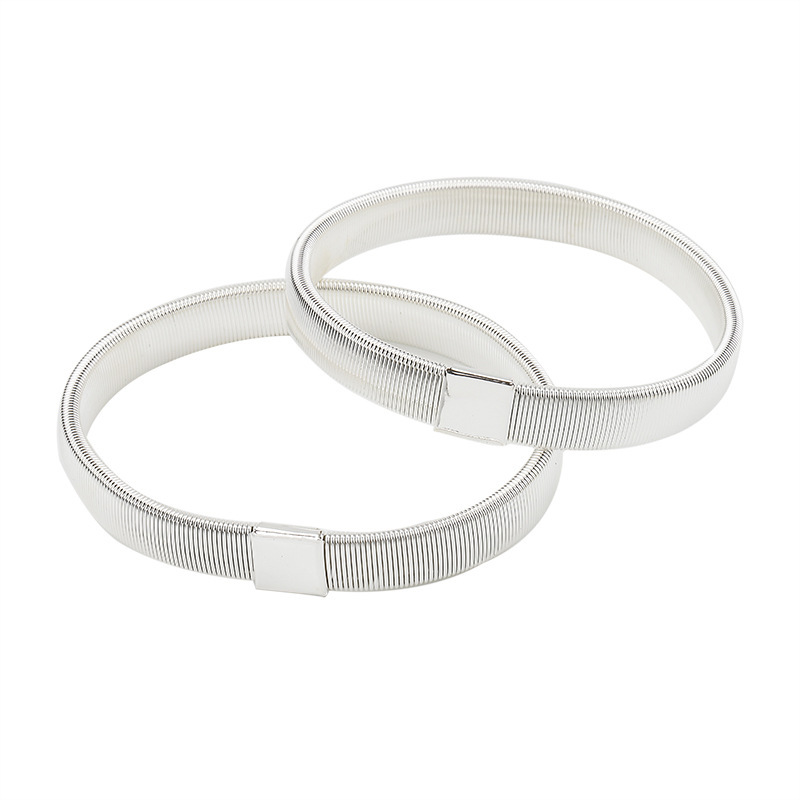 Ka Tong New Spring Men's Arm Ring Metal Elastic Bracelet Bracelet Bartender Casino Sleeve Solid Non-slip Cuff
