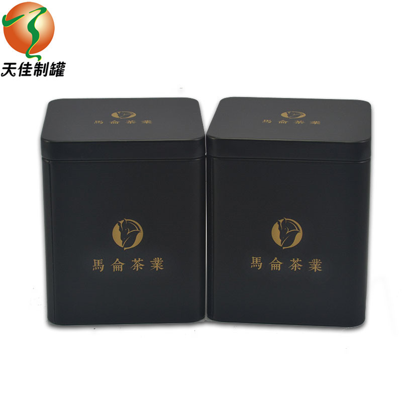厂家供应马仑茶叶包装铁盒UV印刷方形马口铁盒内塞扣底方盒批发