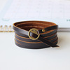 Retro leather bracelet, simple and elegant design, European style