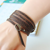 Retro leather bracelet, simple and elegant design, European style