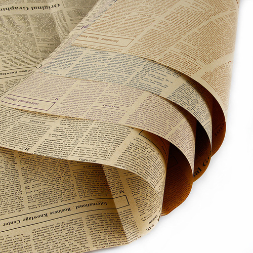 Tangde kraft paper retro English newspaper flower packaging material gift wrapping paper dry flower wrapping paper