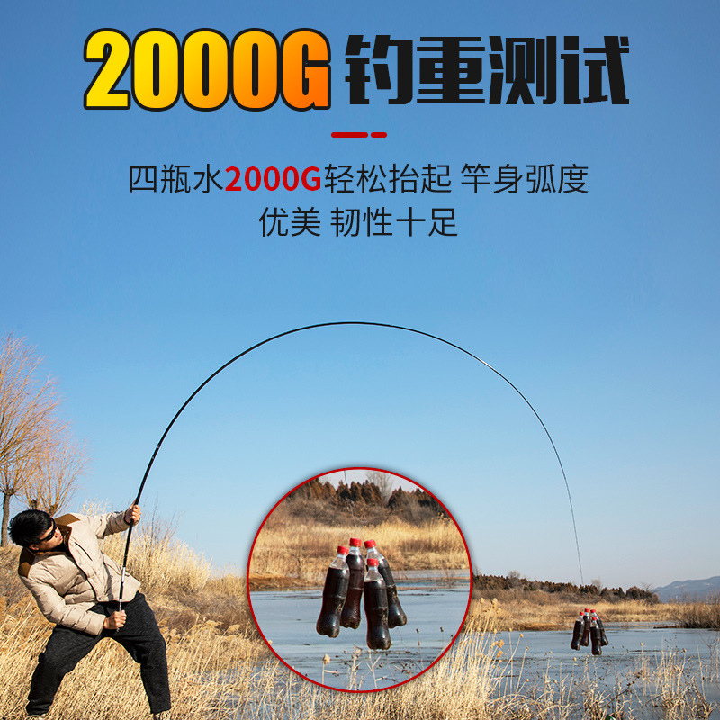 Barra de pesca de mesa cubierta de carbono caña de pescar 3,6 m 4,5 m 3,9 M 28 varilla de pesca de carpa ajustable dura al por mayor