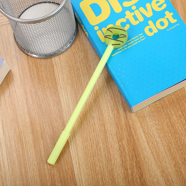 Papelería creativa tercera generación donut gel pluma estudiante de dibujos animados lindo caramelo color agua pluma Oficina firma pluma