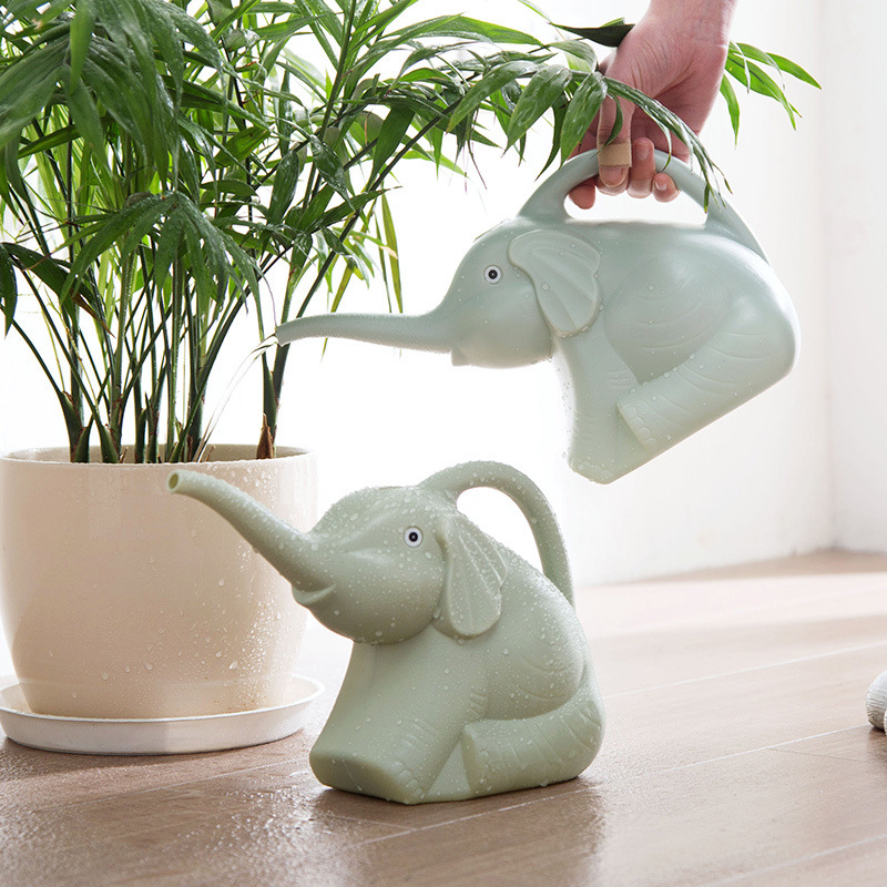 Elefante pequeño riego flor boca larga botella de riego jardinería doméstica riego gadget planta suculenta maceta de riego