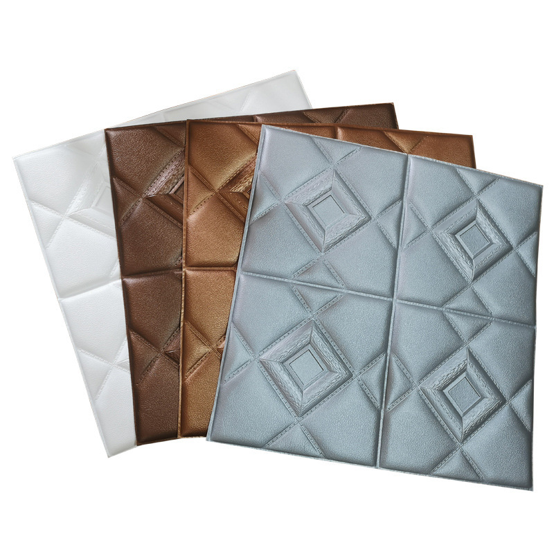 Factory wholesale 3d three-dimensional soft bag wall stickers living room bedroom TV background wall anti-collision foam wall stickers