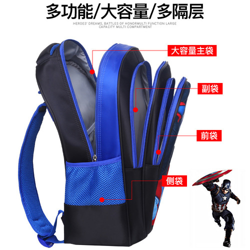 One piece drop shipping European and American cross-border primary school student schoolbag burden reduction manufacturer wholesale waterproof children's schoolbag kindergarten backpack