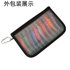 Set of 10 Night Glow Tail Wood Shrimp Kits with Lead-Weighted Hooked Shrimp Bait, Squid Hooks in Umbrella Style, Fishing Gear Wholesale