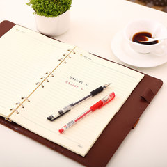 得力中性筆碳素筆0.5mm辦紅藍公簽字筆學生考試用黑色子彈頭水筆