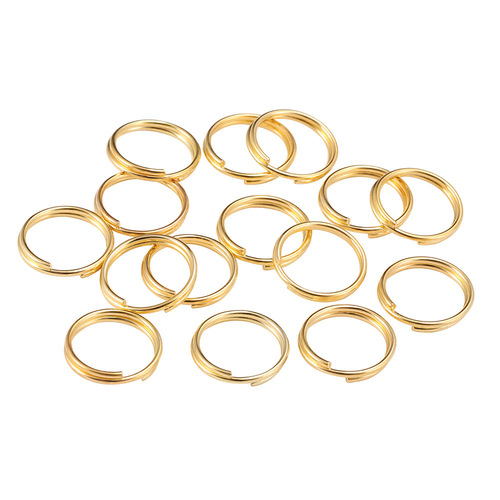 diy key ring accessories material aperture double open ring double layer iron ring key interface ring wholesale