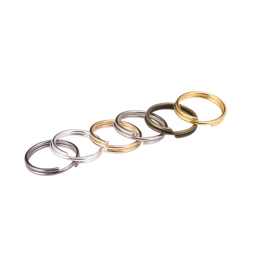 diy key ring accessories material aperture double open ring double layer iron ring key interface ring wholesale