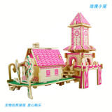 Деревянный трехмерный домик, головоломка, интеллектуальная игрушка, реалистичный конструктор, DIY