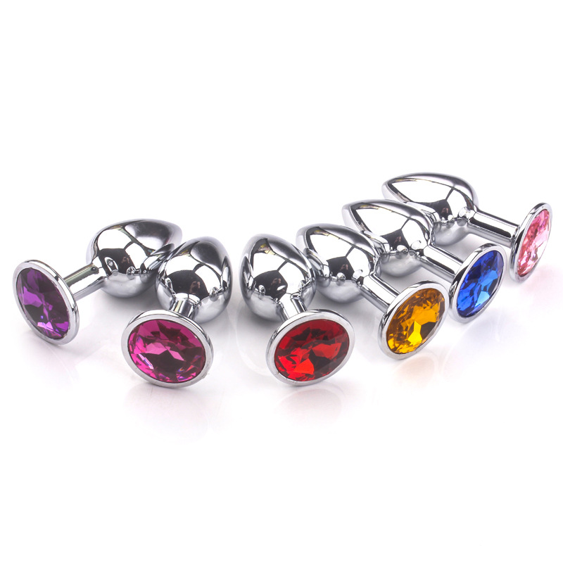 Acero inoxidable metal anal plug regular plata anal plug tamaño pequeño anal plug plata tamaño pequeño entrega de una sola pieza