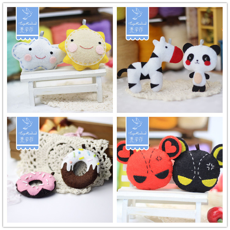 One hand Fabric art Pendant Cut Nonwoven Material package DIY manual Material package toy suit