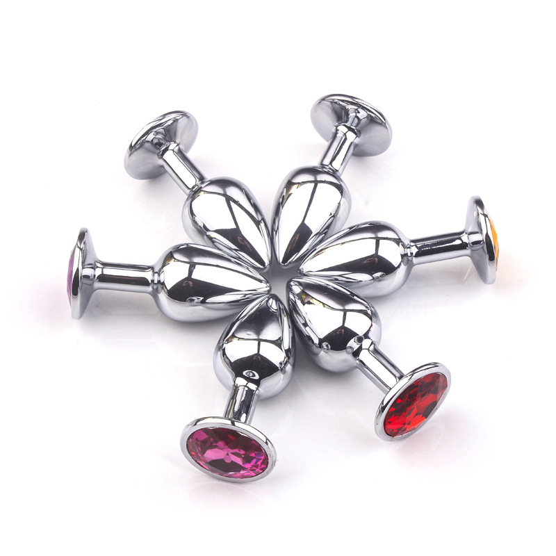 Acero inoxidable metal anal plug regular plata anal plug tamaño pequeño anal plug plata tamaño pequeño entrega de una sola pieza