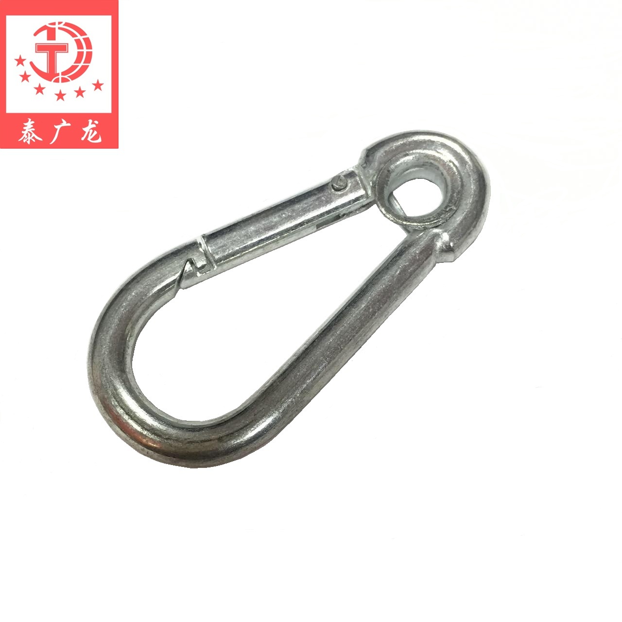 泰广龙 6mm镀锌登山扣 加圈葫芦型扣 普通弹簧扣