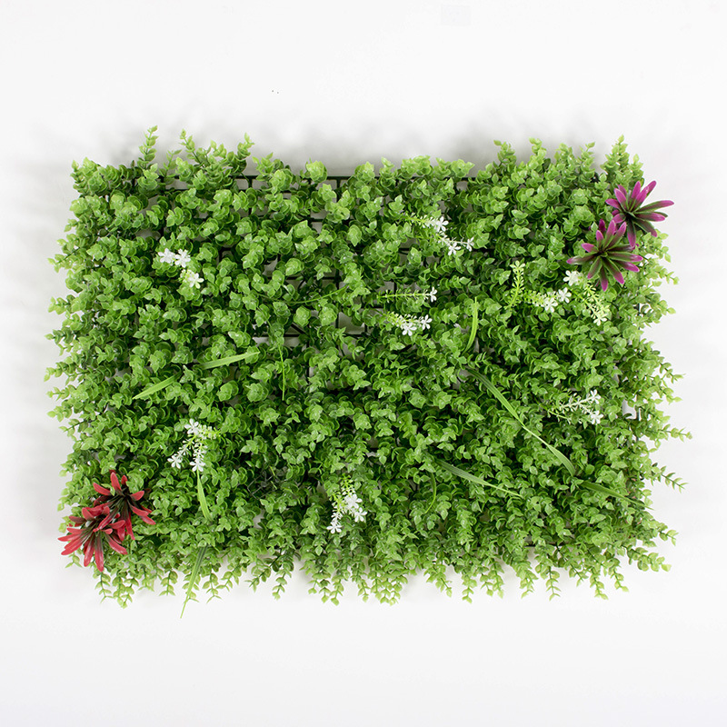 Pared de planta de simulación, pared de fondo de plástico, rocalla, planta verde encriptada, césped, tienda, decoración, pared de flores, venta directa de fábrica