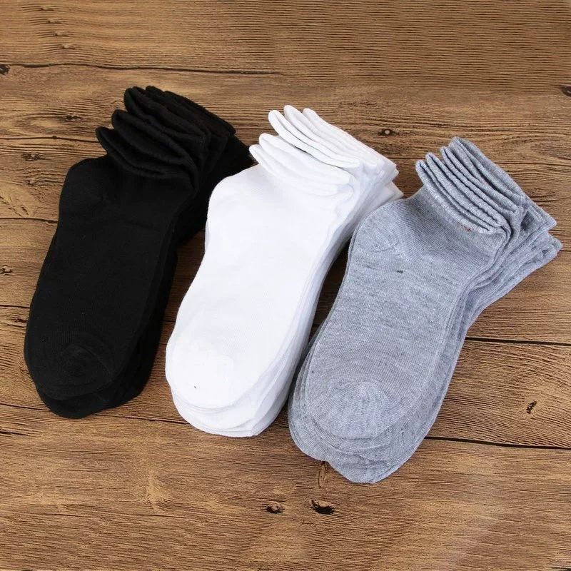 Mid‑length socks pack, gift & wholesale options, black/white/grey, naked or bagged