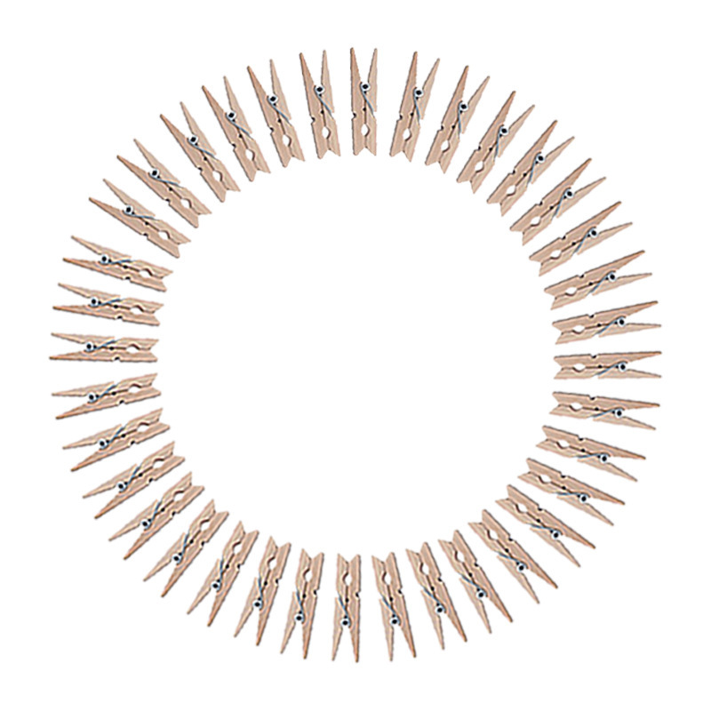 节日派对装饰 50m3股2mm麻绳 3.5*0.7CM 照片墙木夹