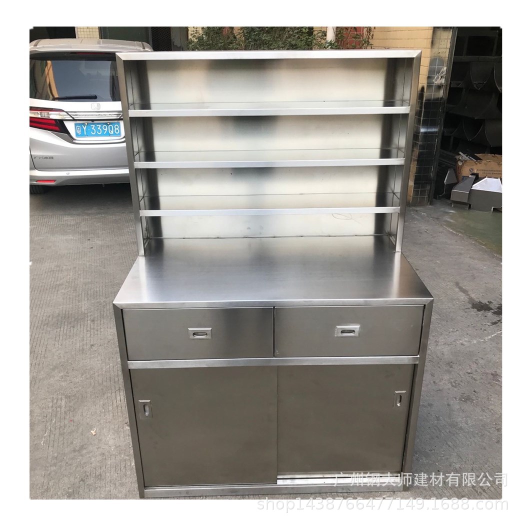 不锈钢工作台厨房案板操作台厂家专业制作304不锈钢双层工作台