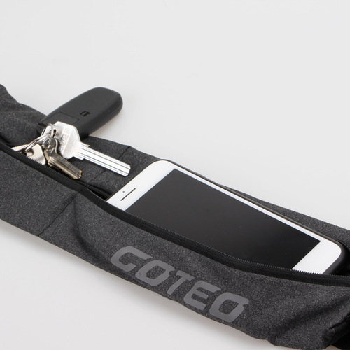 Sports Elastic Waist Bag with Double Zip Pockets, Waist Belt Bag, Waterproof Running Yoga Waist Bag, Large Screen Phone Outdoor Bag
