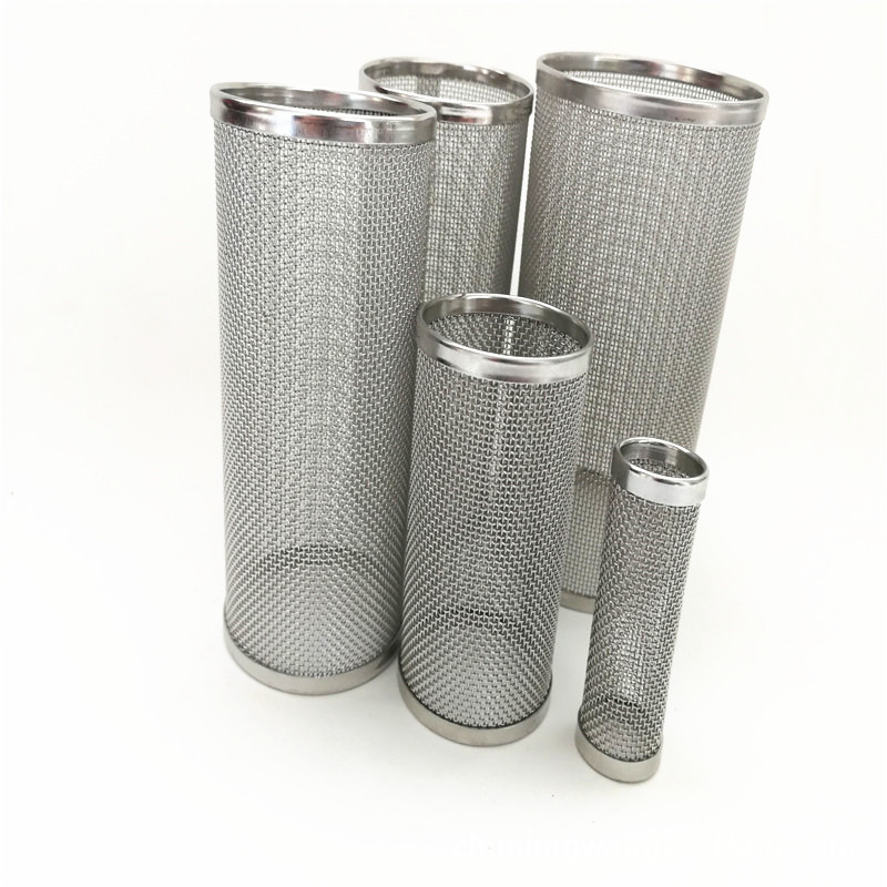 翻边过滤网筒 304编织方孔筛管 不锈钢法兰式油过滤网筒 尺寸定制