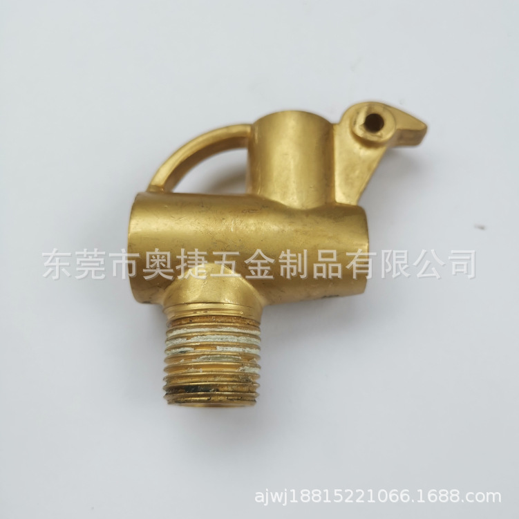 厂家黄铜螺母接头铸件 铜螺纹三通接头 全铜旋转 卡套接头