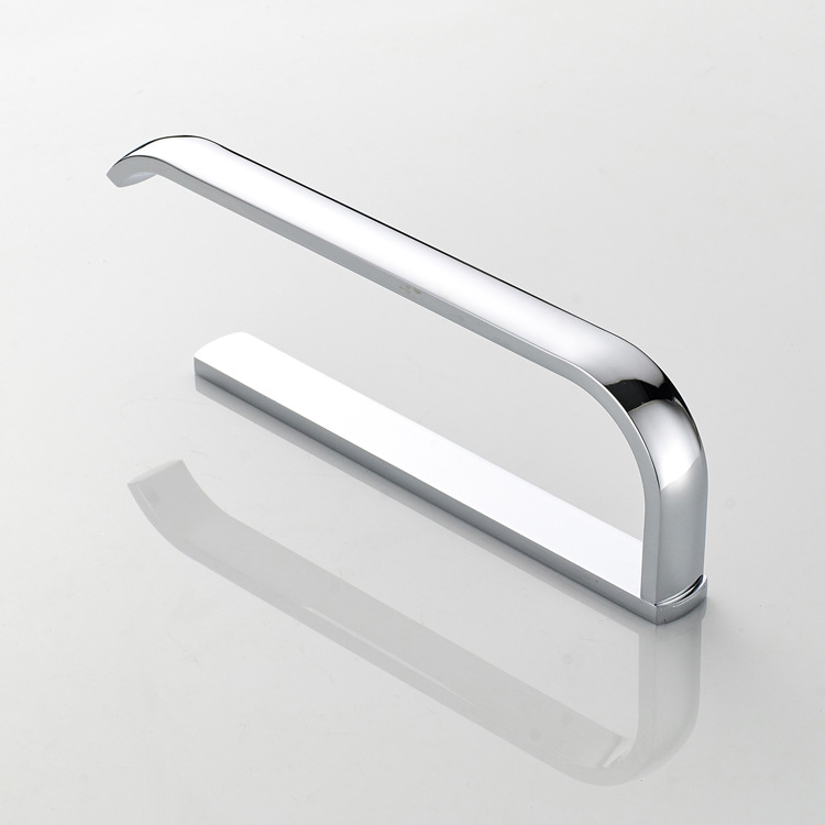 Galvanoplastia cromo plata brillante simple latón anillo de toalla Barra de baño Baño colgante de hardware precio al por mayor