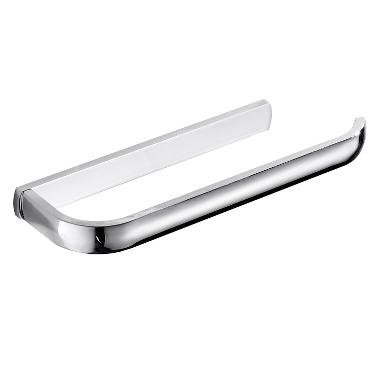 Galvanoplastia cromo plata brillante simple latón anillo de toalla Barra de baño Baño colgante de hardware precio al por mayor