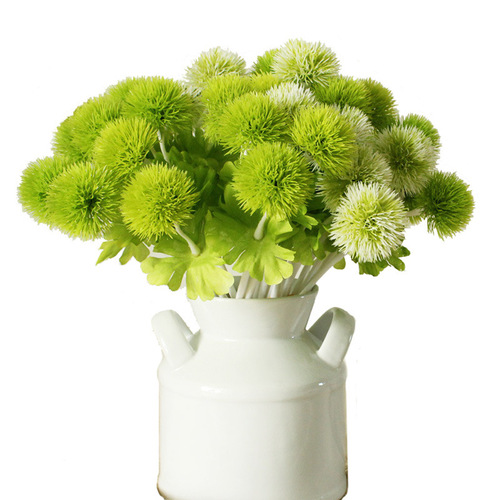 清新单枝仿真花小草球 葱球 绣球蒲公英仿真绿植塑料花假花装饰花