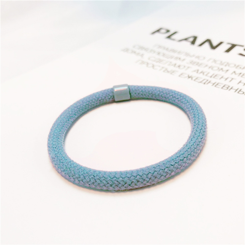 Japón y Corea del Sur lindos anillos de cabello azul pálido chicas amorosas cuerdas de cabeza nudo arco de perlas cordón de goma cuerdas de cabello