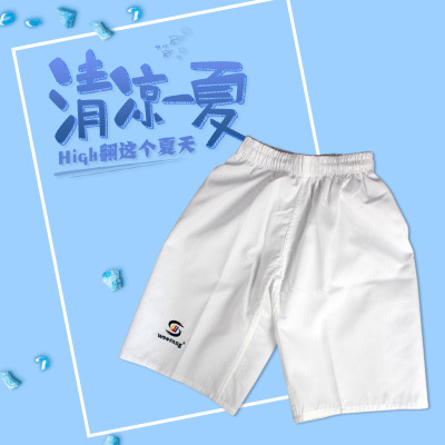 WOOSUNG Summer Taekwondo Pants Children's Adult Taekwondo Shorts Trousers Training Pants Printable Embroidered Characters