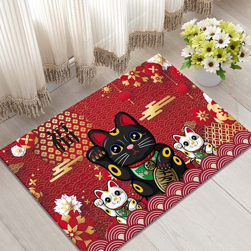 Lucky cat carpet floor mat living room non-slip bedroom entrance hall entrance door bathroom kitchen floor mat