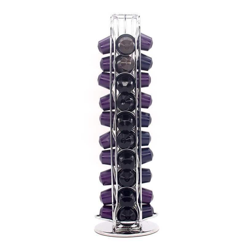 ESPRESSO coffee capsule holder Nespresso suitable for coffee bag storage rack iron rack 40 PCs rotating