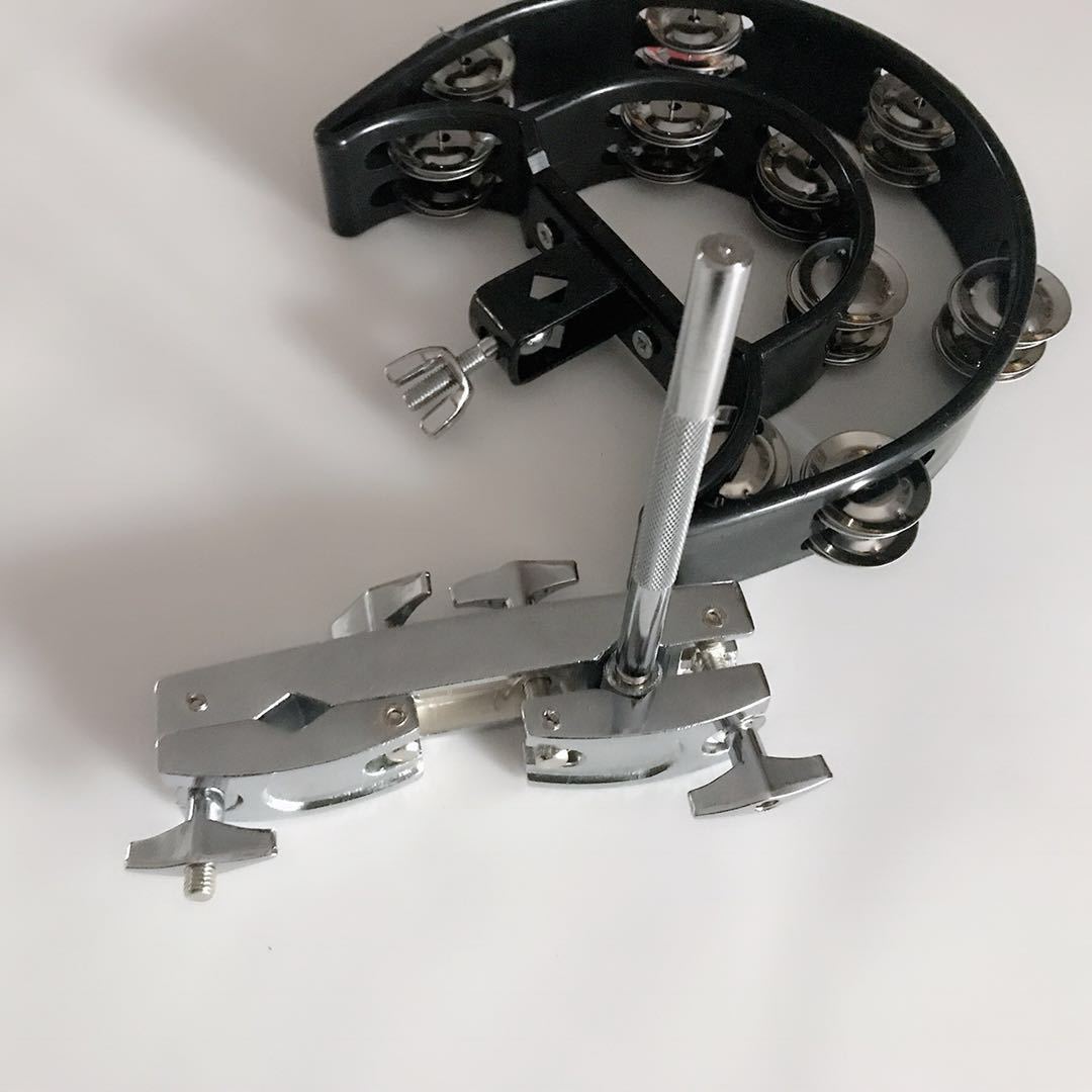 架子鼓摇铃花鼓圈 带支架铃鼓 多功能手铃 散铃 乐队专用手摇铃