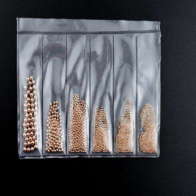 Fábrica directa manicura seis rejilla tamaño bola de acero lentejuelas uñas joyería nuevo estilo japonés clavo taladro joyería Decoración