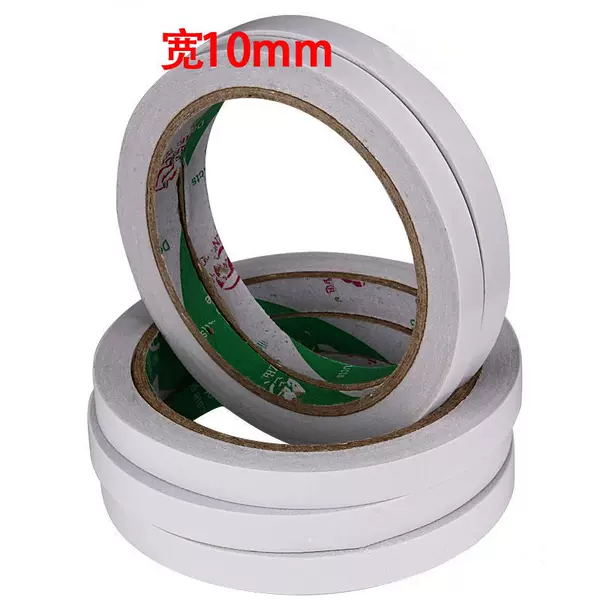 Factory Direct sales 1.0cm wide high adhesive strong double-sided adhesive 12 m super long double-sided adhesive double-sided transparent cotton paper adhesive