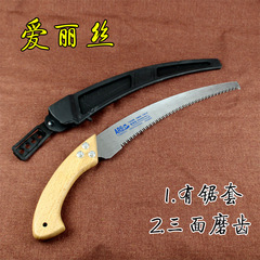 Alice 350mm wooden handle bow saw, three-sided tooth saw, pruning saw, garden fruit tree woodworking felling saw