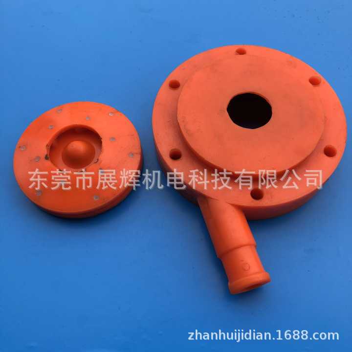 PCB火山灰磨板机配件：橙色PU泵头、橙色火山灰泵叶轮、包胶辘